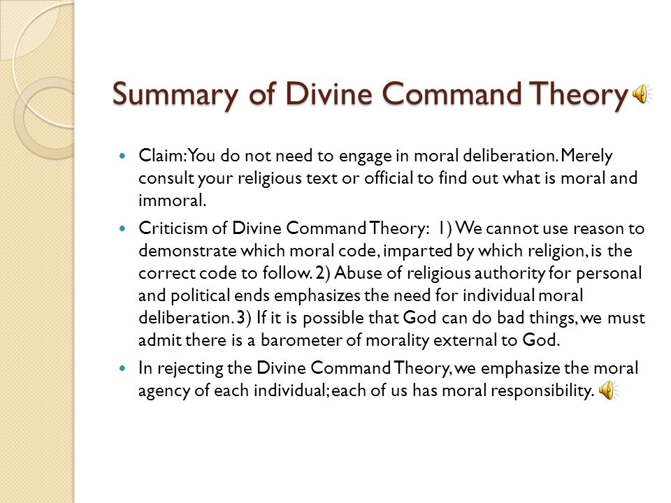 Divine Command Theory